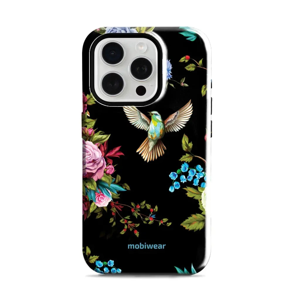 Handyhülle für iPhone 15 Pro, Mobiwear Elite Pro, Nachtkolibri