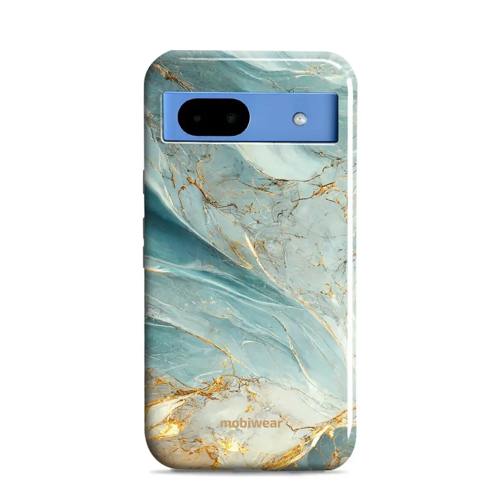 Handyhülle für Google Pixel 8a, Mobiwear Elite Pro, Adern des Azur
