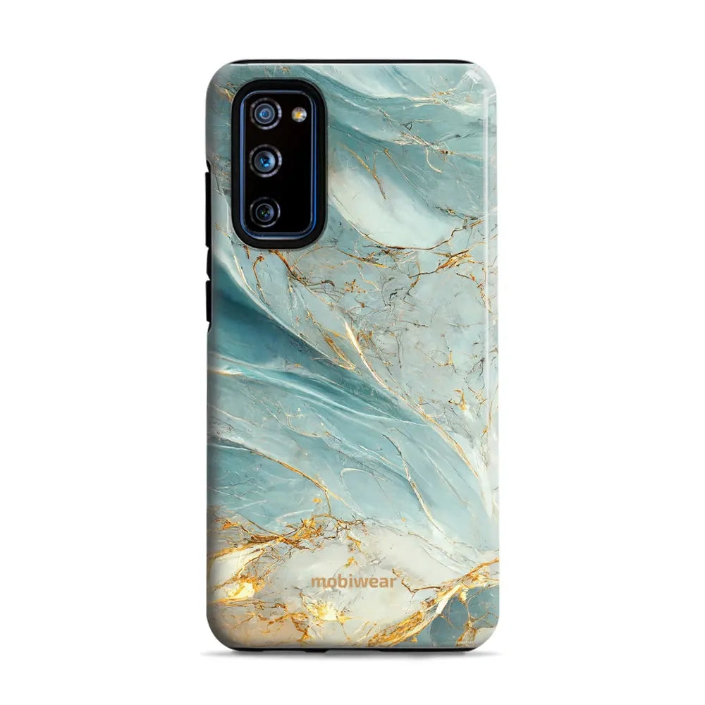 Handyhülle für Galaxy S20 FE, Mobiwear Elite Pro, Adern des Azur
