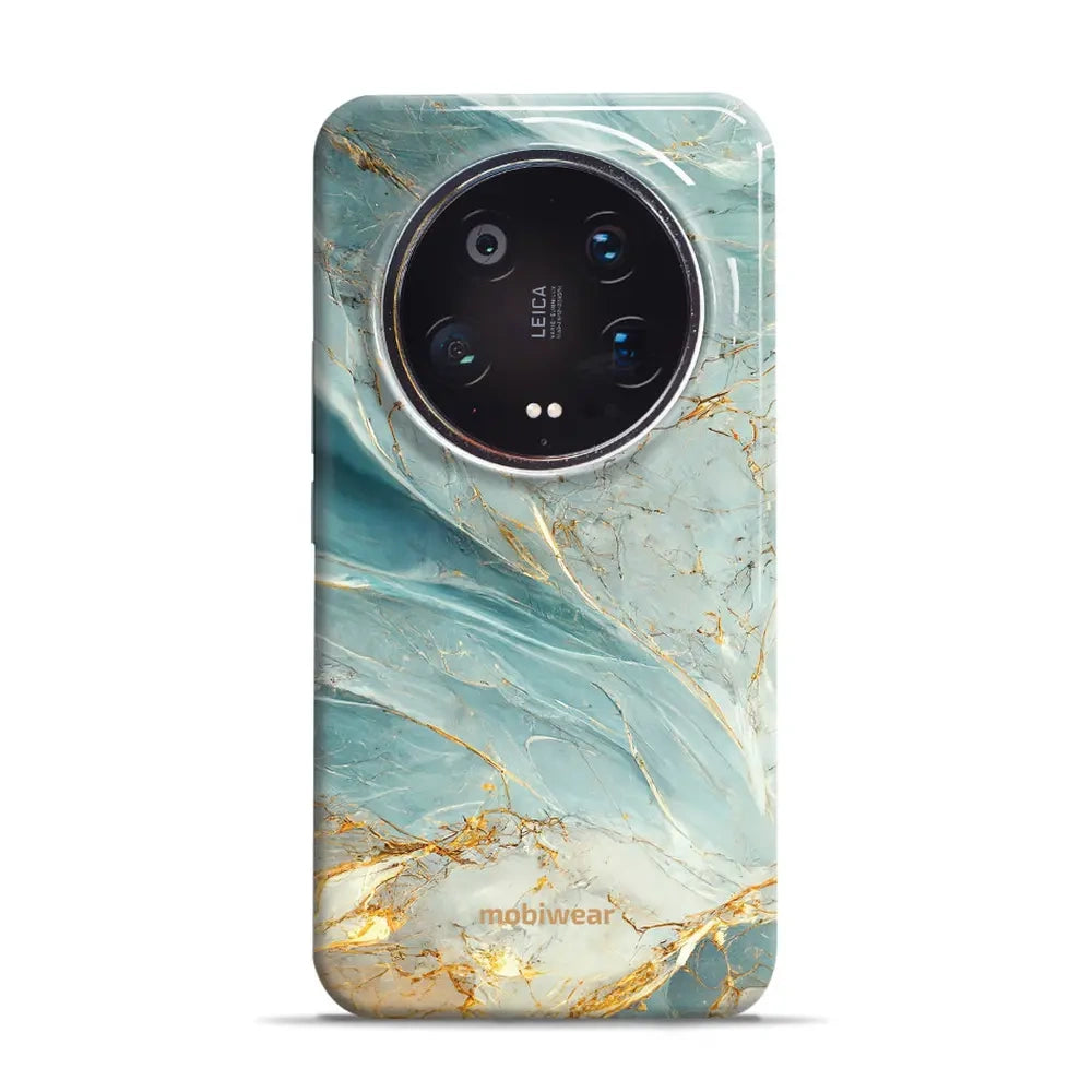 Handyhülle für Xiaomi 14 Ultra, Mobiwear Elite Pro, Adern des Azur