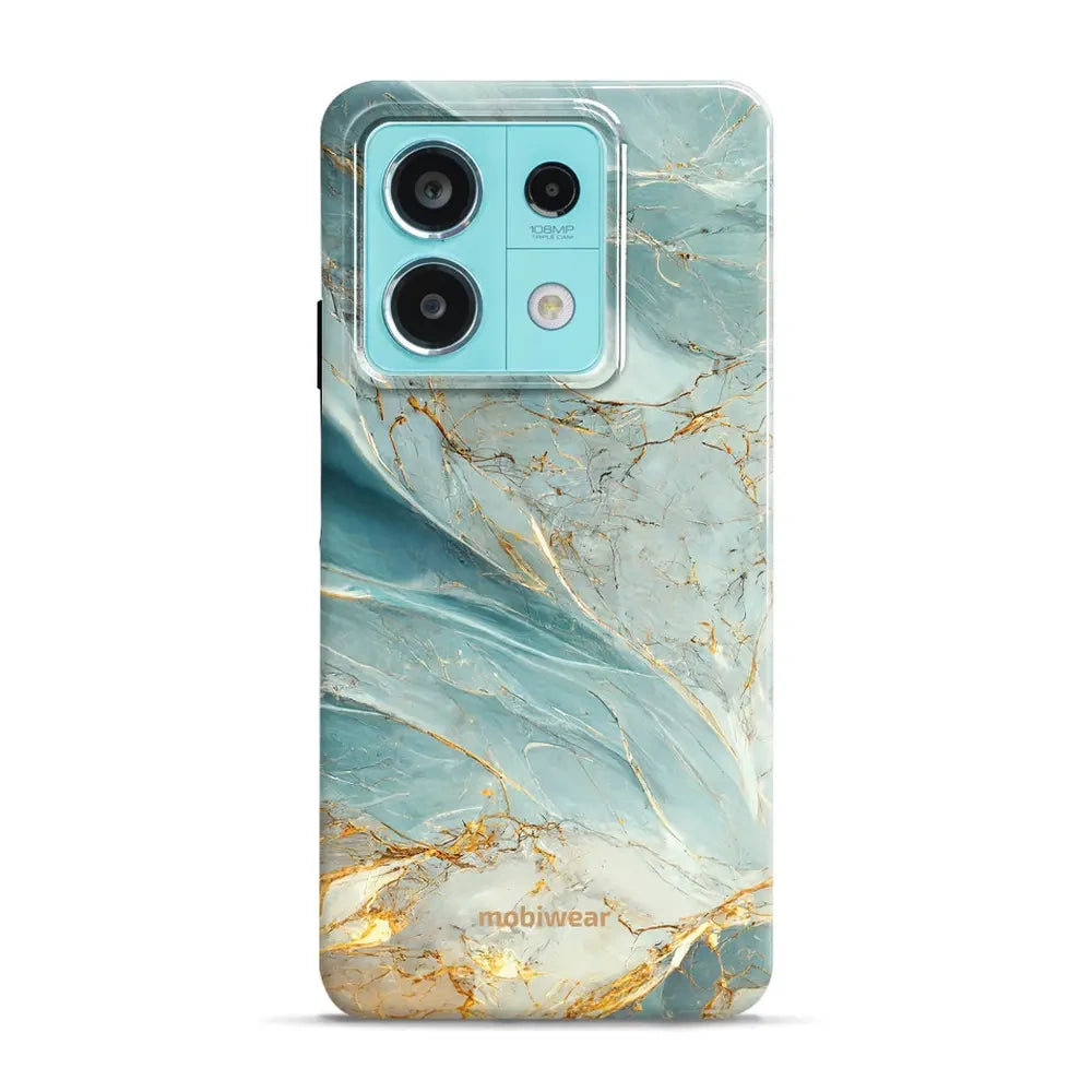 Handyhülle für Xiaomi Redmi Note 13 5G, Mobiwear Elite Pro, Adern des Azur