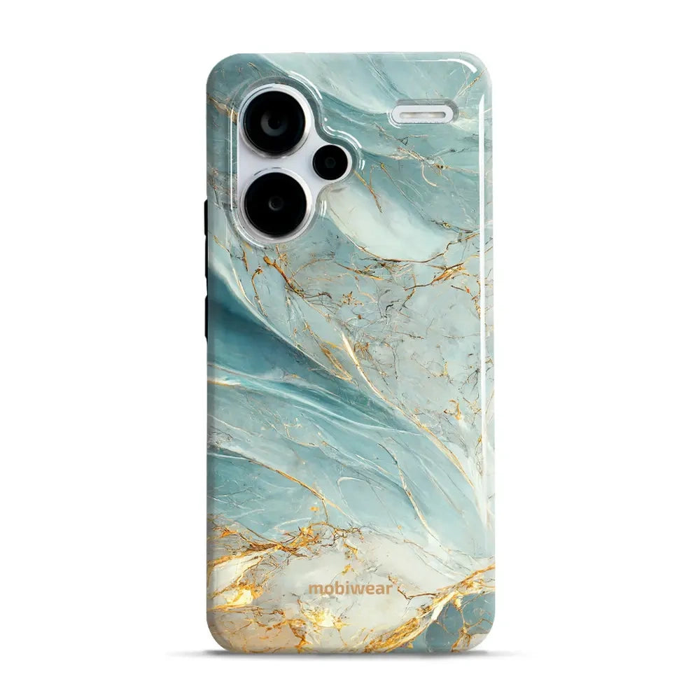 Handyhülle für Xiaomi Redmi Note 13 Pro Plus 5G, Mobiwear Elite Pro, Adern des Azur
