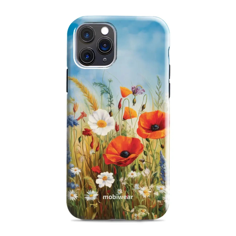 Handyhülle für iPhone 11 Pro Max, Mobiwear Elite Pro, Wiesenblumen