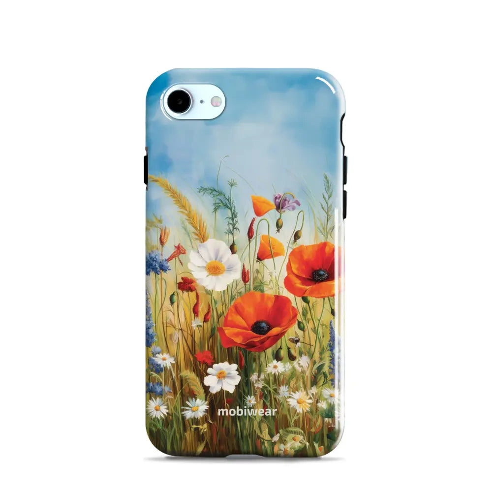 Handyhülle für iPhone SE 2020, Mobiwear Elite Pro, Wiesenblumen
