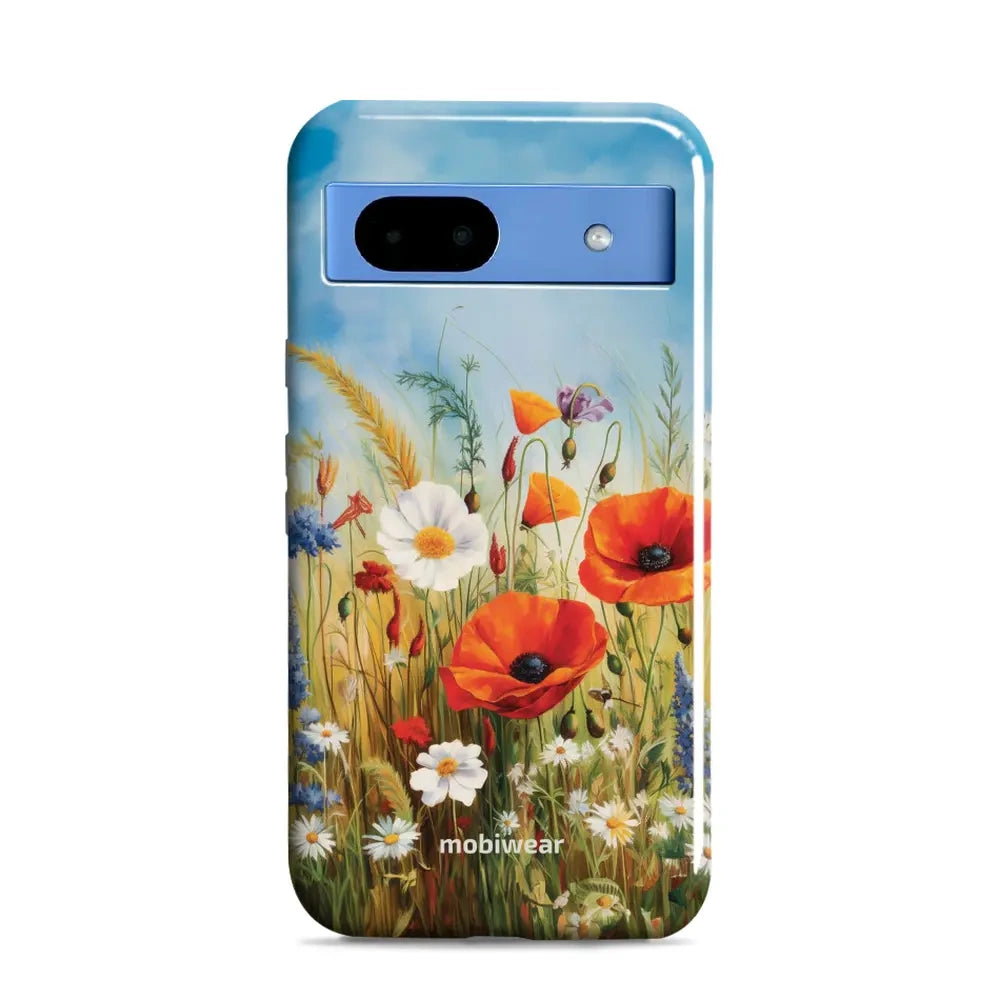 Handyhülle für Google Pixel 8a, Mobiwear Elite Pro, Wiesenblumen
