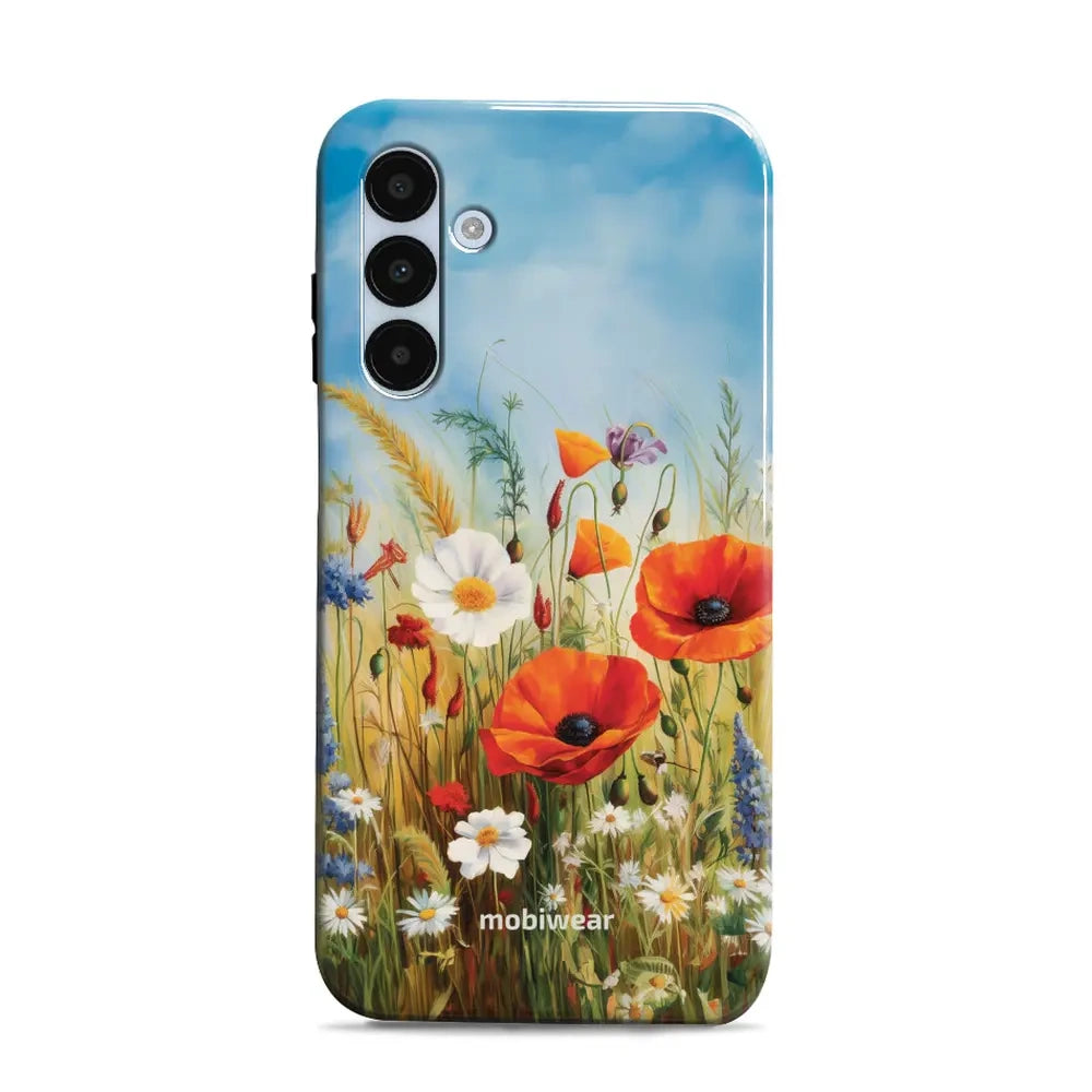 Handyhülle für Galaxy A25 5G, Mobiwear Elite Pro, Wiesenblumen