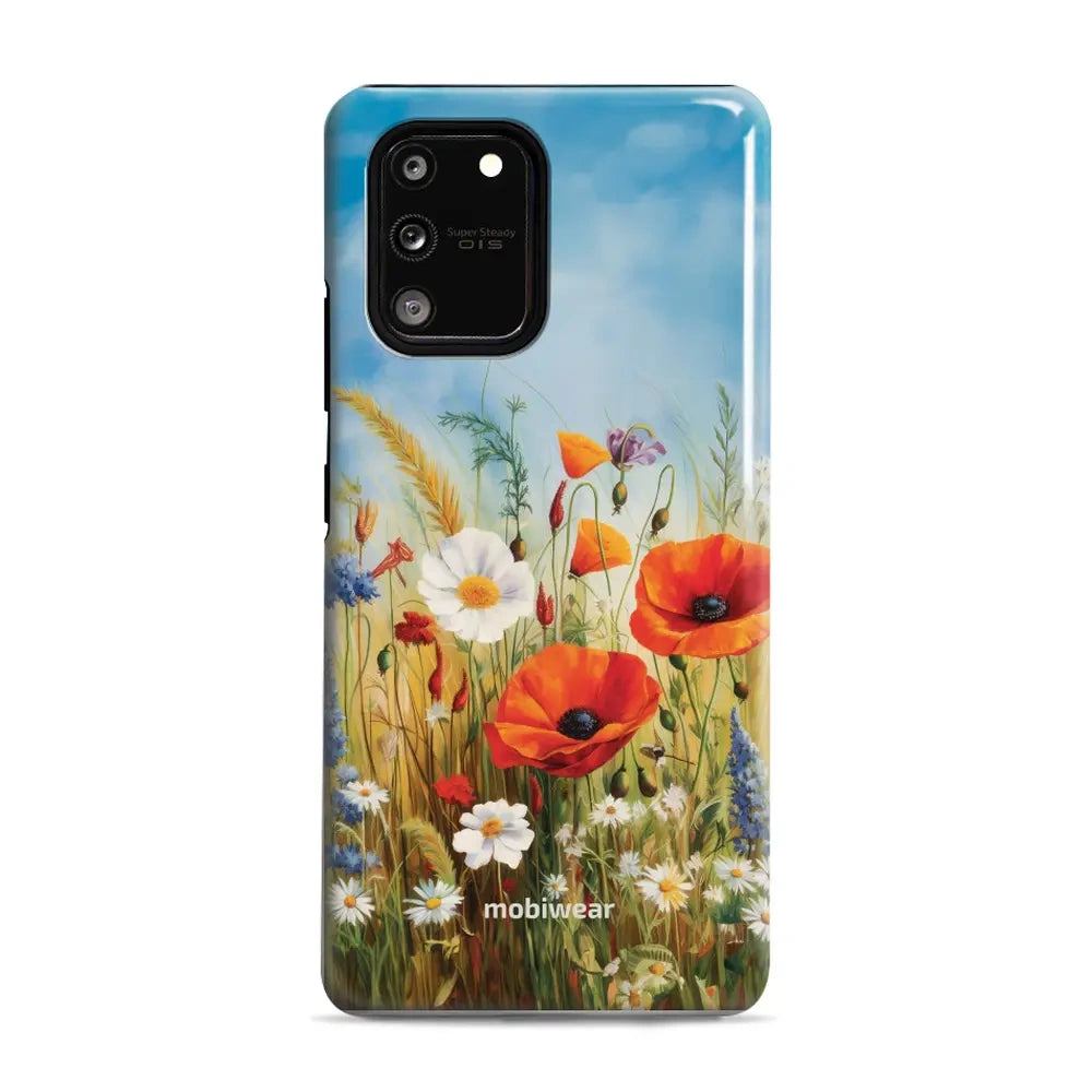 Handyhülle für Galaxy S10 Lite, Mobiwear Elite Pro, Wiesenblumen