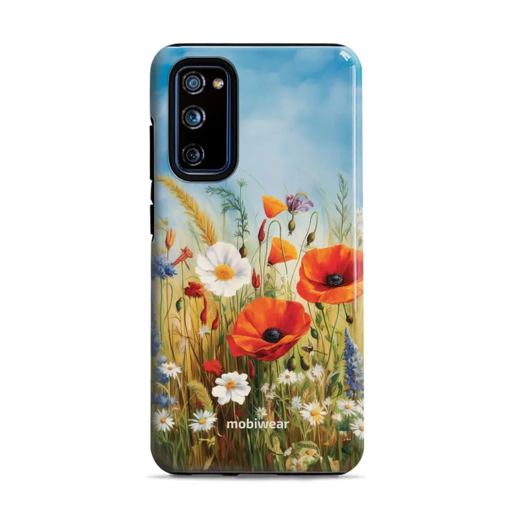 Handyhülle für Galaxy S20 FE, Mobiwear Elite Pro, Wiesenblumen