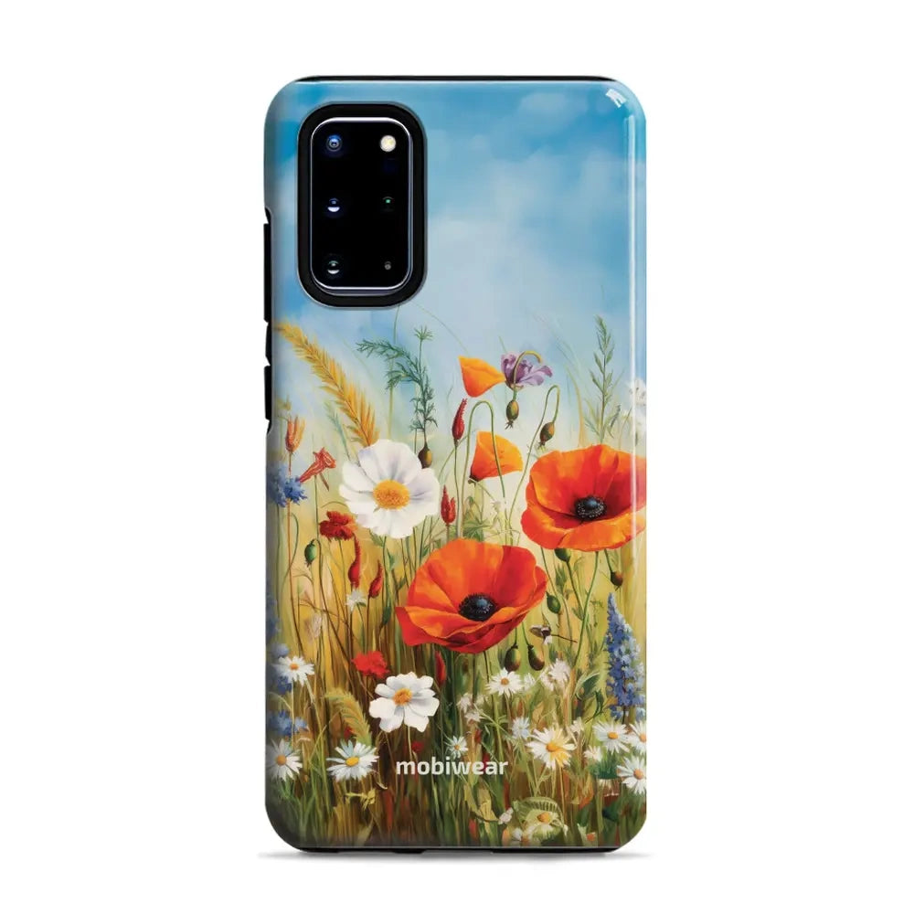 Handyhülle für Galaxy S20 Plus, Mobiwear Elite Pro, Wiesenblumen
