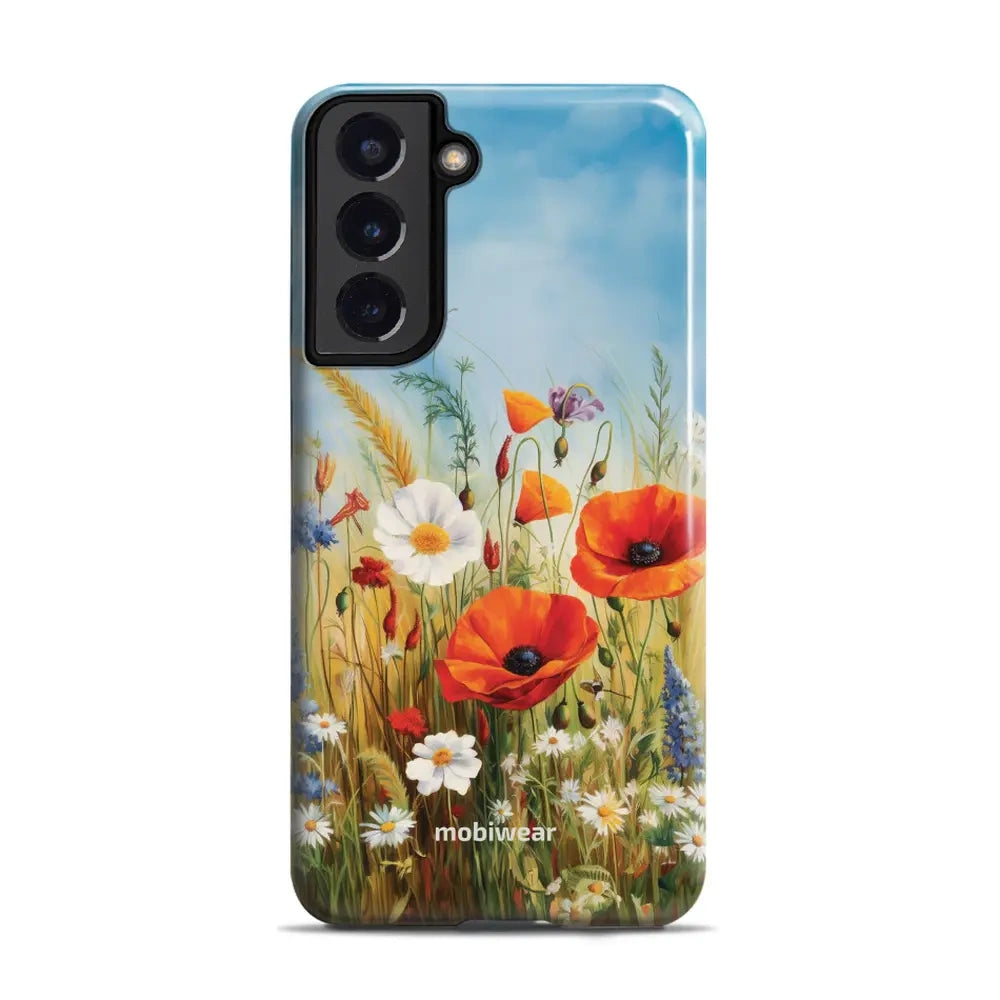 Handyhülle für Galaxy S22 Plus, Mobiwear Elite Pro, Wiesenblumen