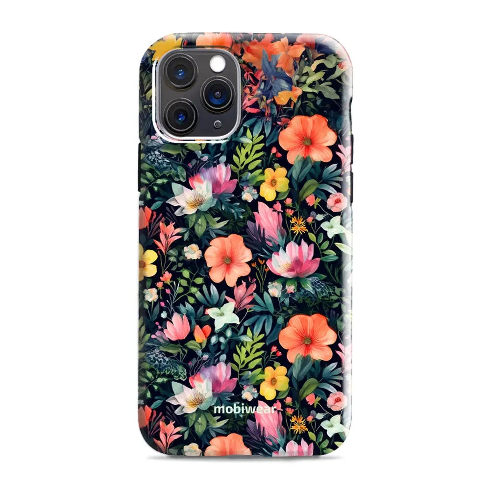 Handyhülle für iPhone 11 Pro Max, Mobiwear Elite Pro, Bunt-Blumig