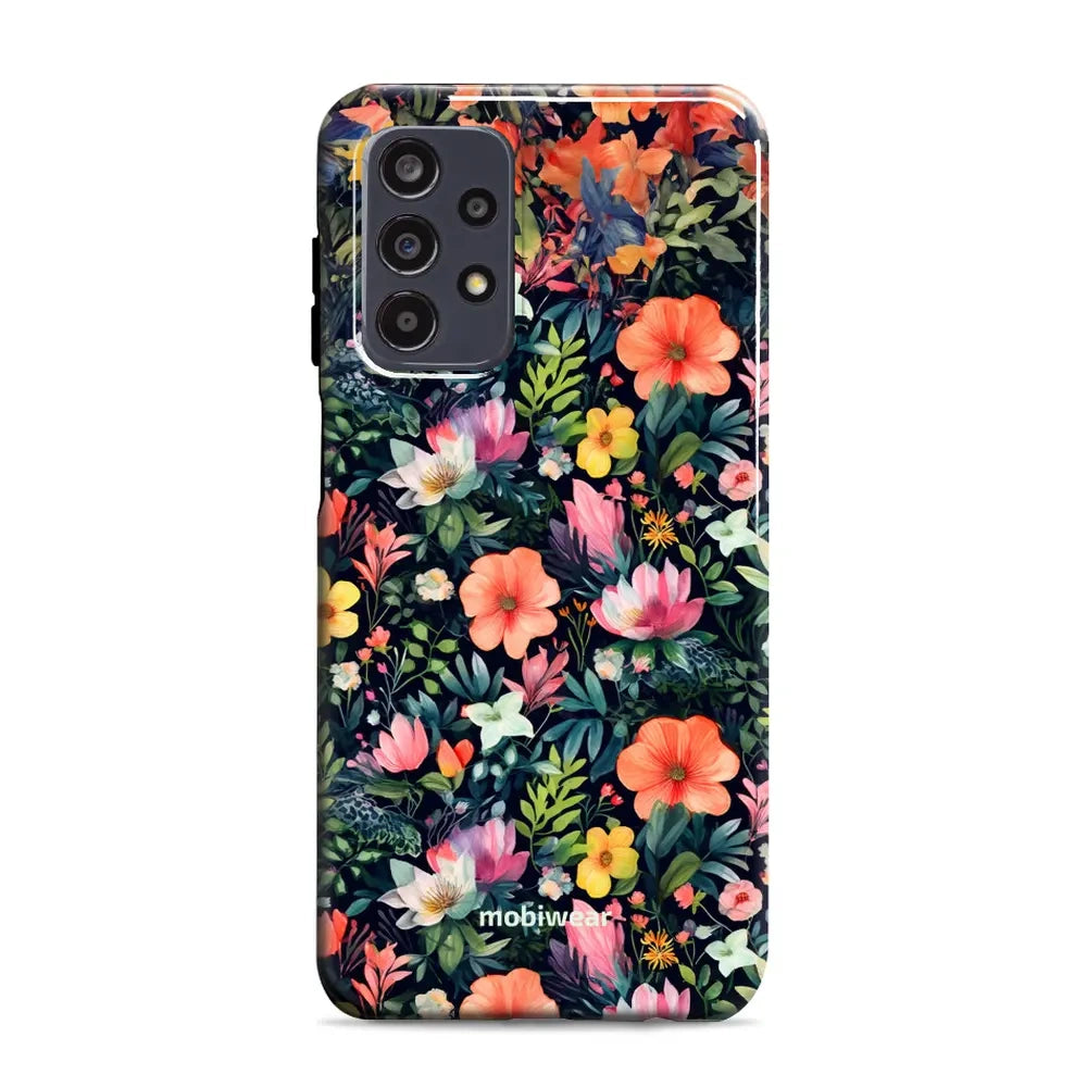 Handyhülle für Galaxy A23 4G, Mobiwear Elite Pro, Bunt-Blumig