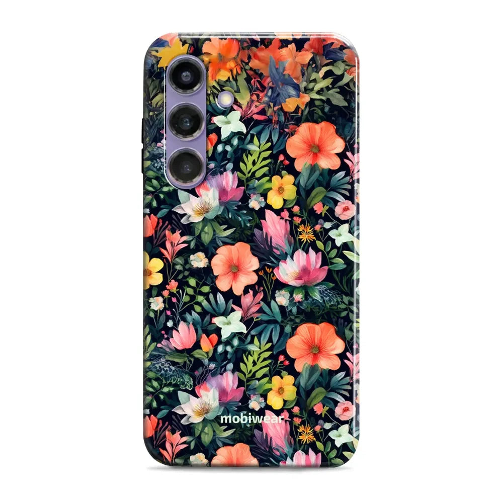 Handyhülle für Galaxy S24 Plus, Mobiwear Elite Pro, Bunt-Blumig