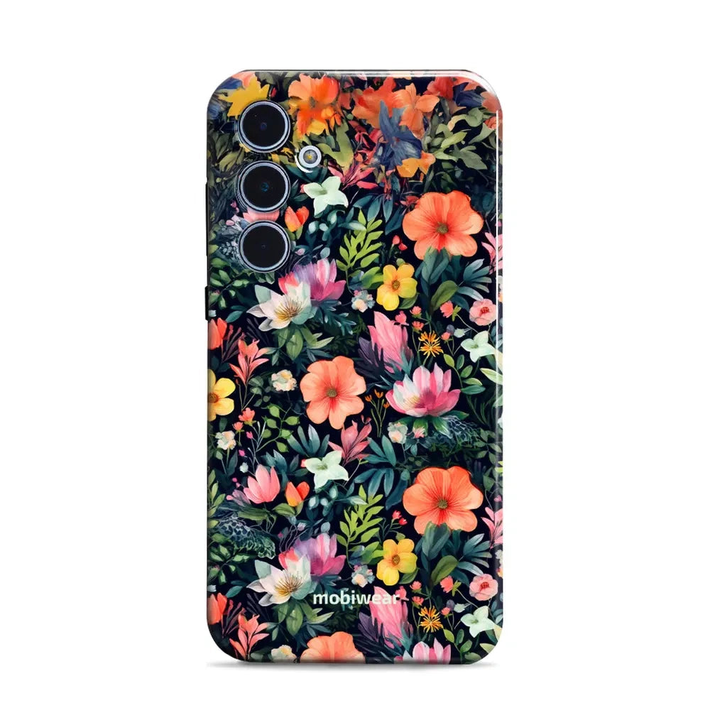 Handyhülle für Galaxy A35 5G, Mobiwear Elite Pro, Bunt-Blumig