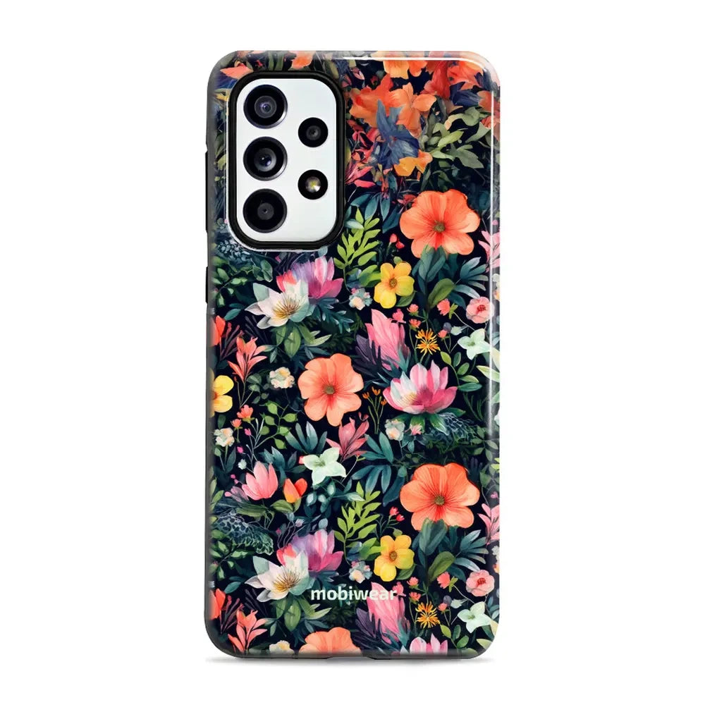 Handyhülle für Galaxy A52, Mobiwear Elite Pro, Bunt-Blumig