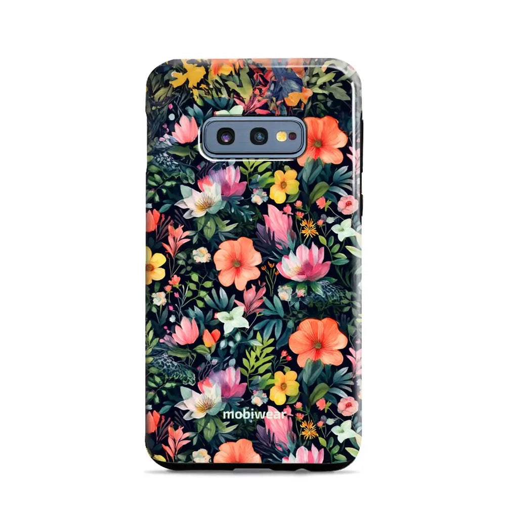 Handyhülle für Galaxy S10e, Mobiwear Elite Pro, Bunt-Blumig
