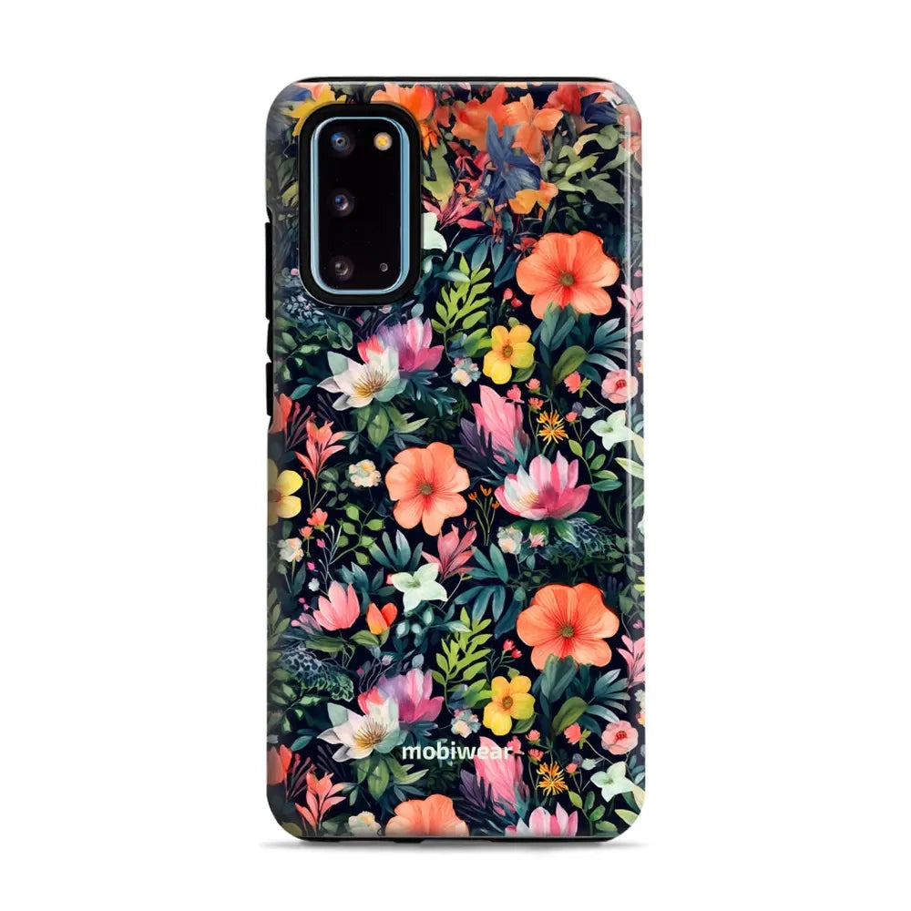 Handyhülle für Galaxy S20, Mobiwear Elite Pro, Bunt-Blumig