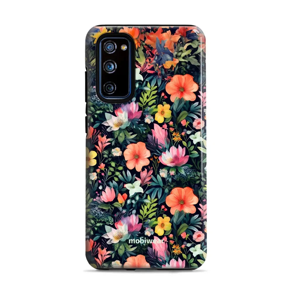 Handyhülle für Galaxy S20 FE, Mobiwear Elite Pro, Bunt-Blumig