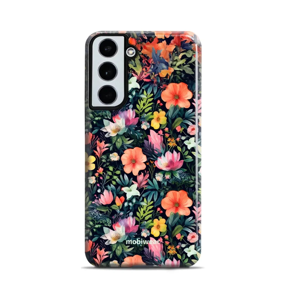 Handyhülle für Galaxy S22, Mobiwear Elite Pro, Bunt-Blumig
