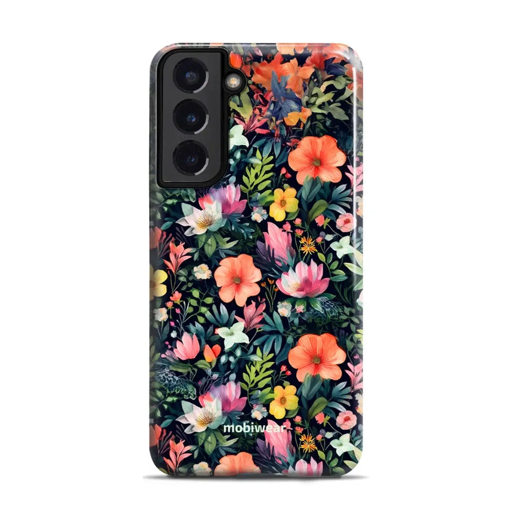 Handyhülle für Galaxy S22 Plus, Mobiwear Elite Pro, Bunt-Blumig