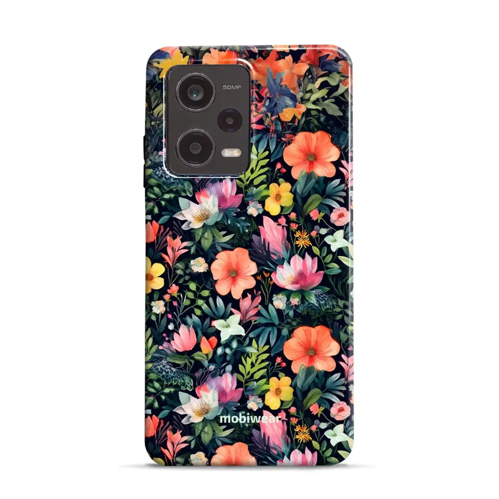 Handyhülle für Xiaomi Redmi Note 12 Pro 5G, Mobiwear Elite Pro, Bunt-Blumig