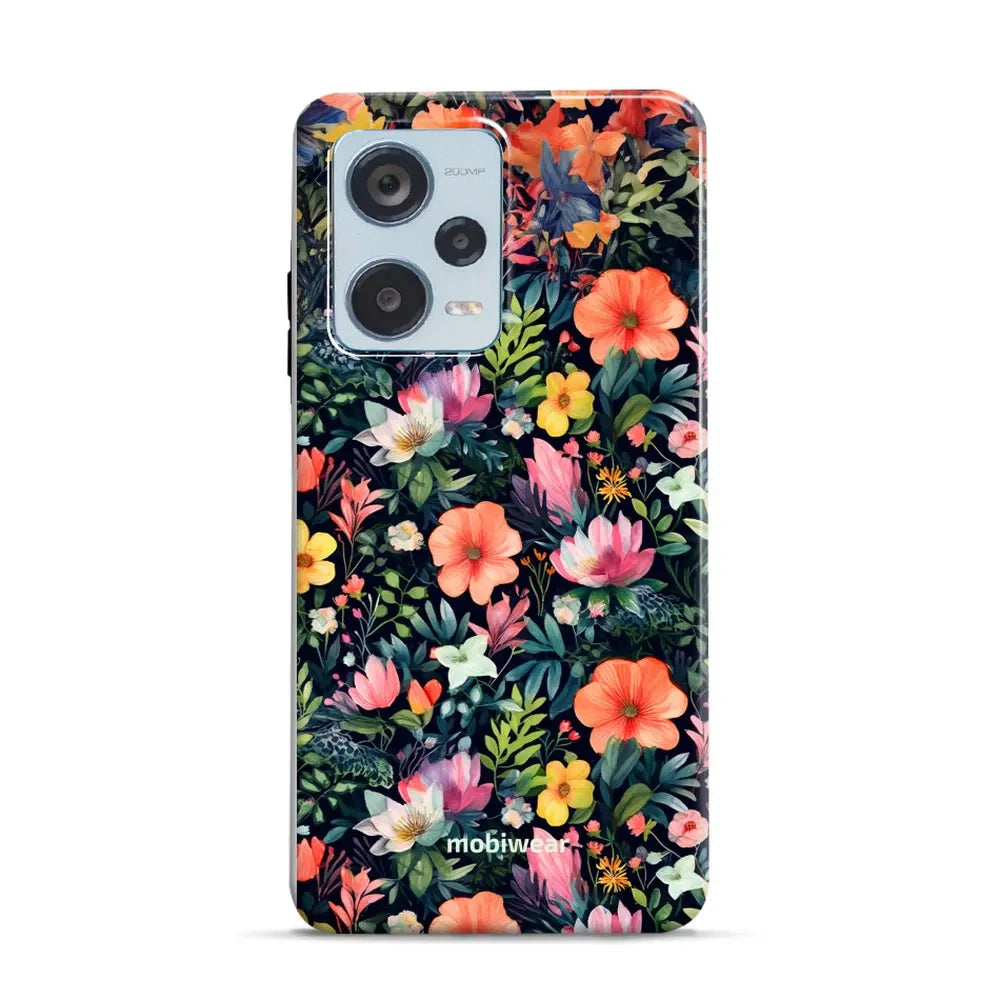 Handyhülle für Xiaomi Redmi Note 12 Pro+ 5G, Mobiwear Elite Pro, Bunt-Blumig
