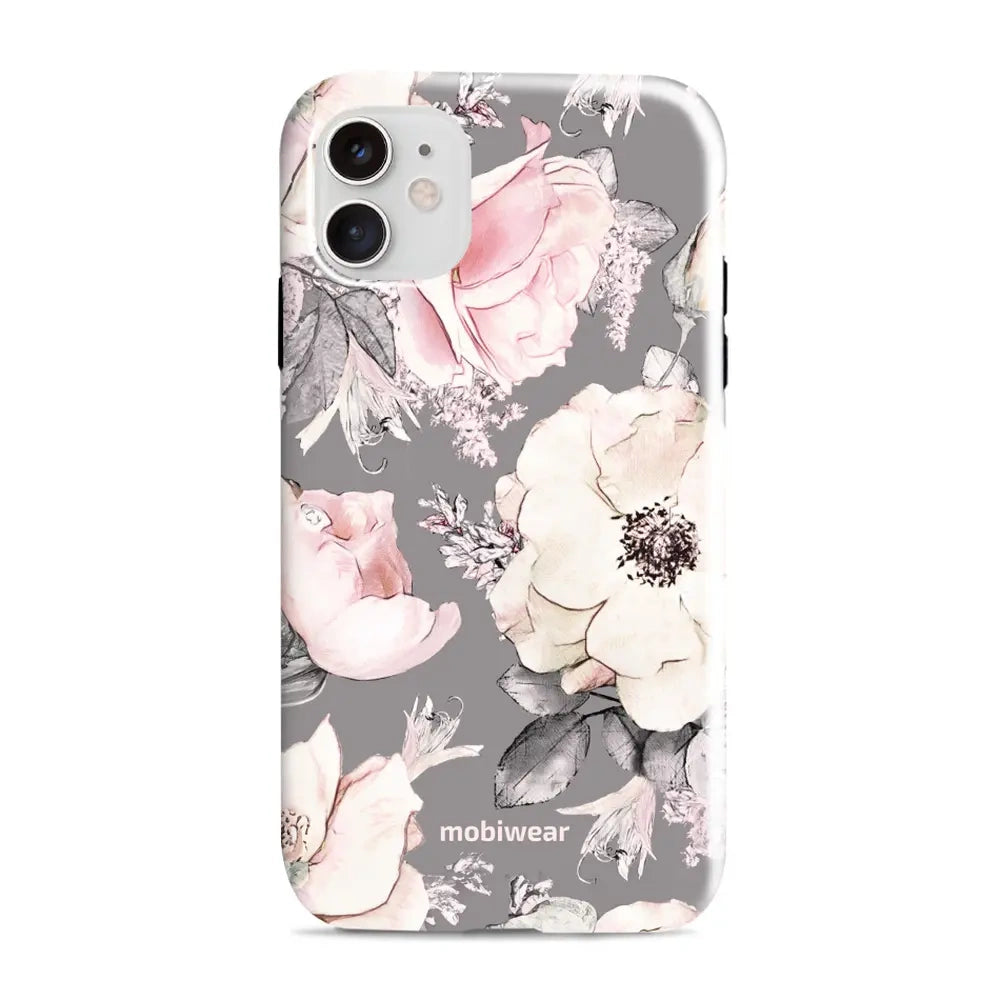 Handyhülle für iPhone 11, Mobiwear Elite Pro, Rosa-Blumig