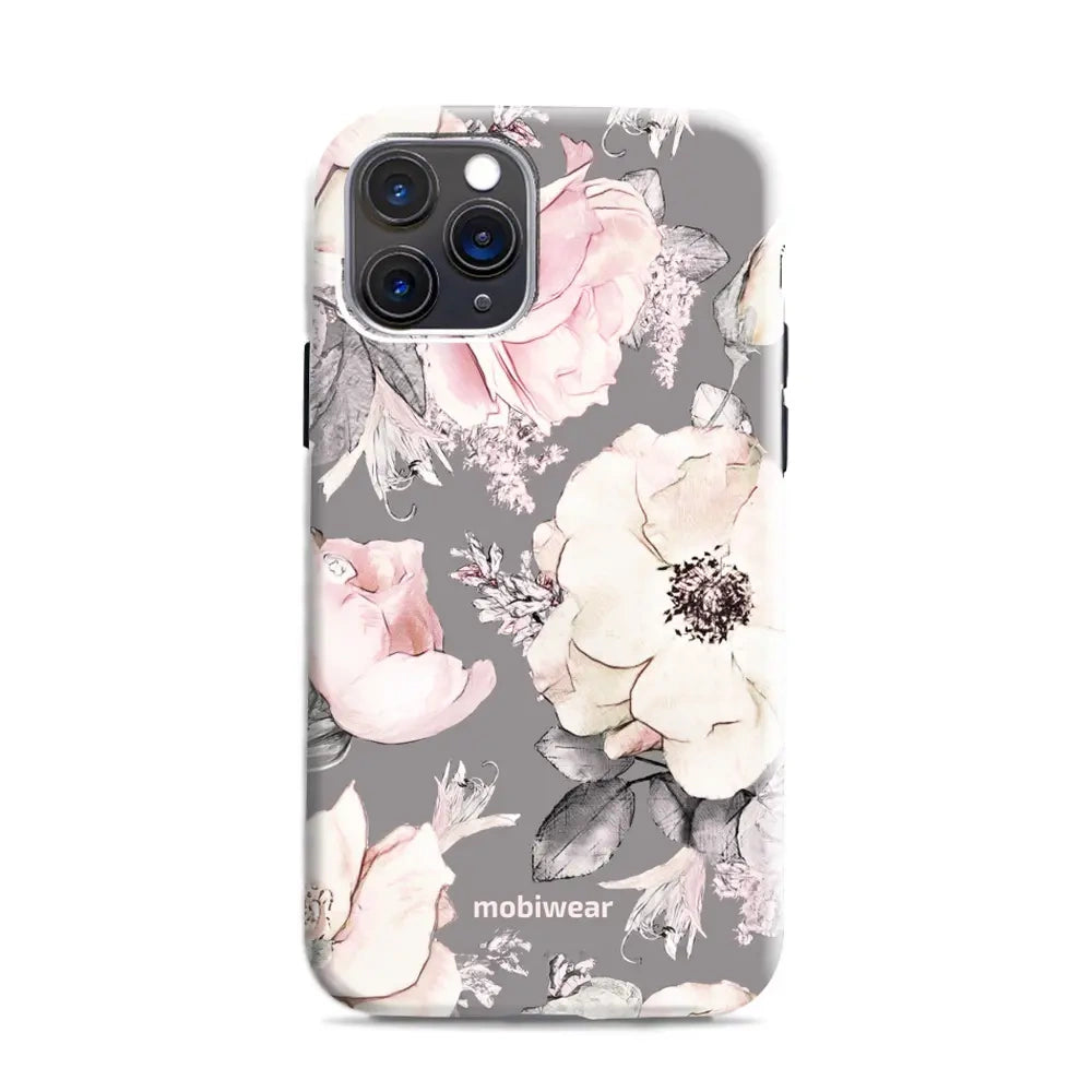 Handyhülle für iPhone 11 Pro, Mobiwear Elite Pro, Rosa-Blumig