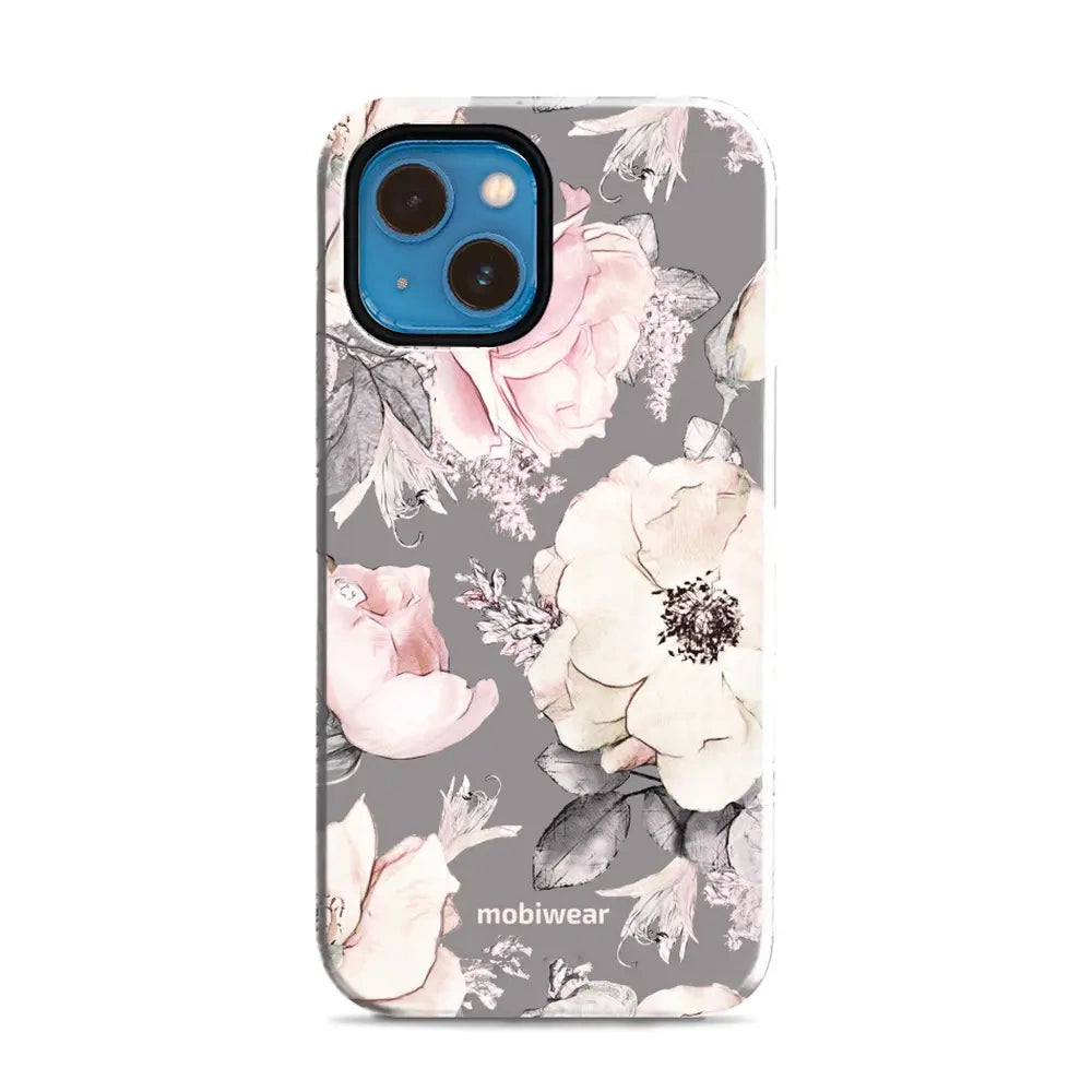 Handyhülle für iPhone 13 Mini, Mobiwear Elite Pro, Rosa-Blumig