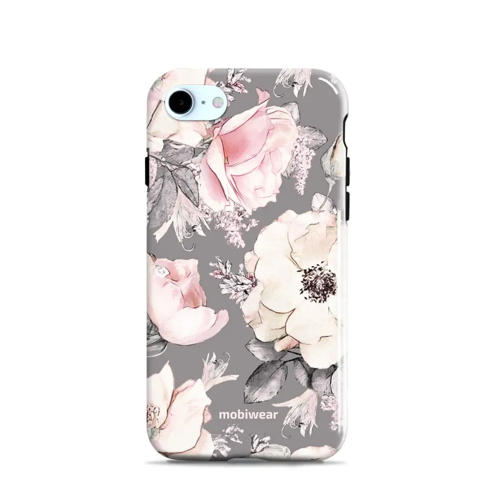 Handyhülle für iPhone SE 2020, Mobiwear Elite Pro, Rosa-Blumig