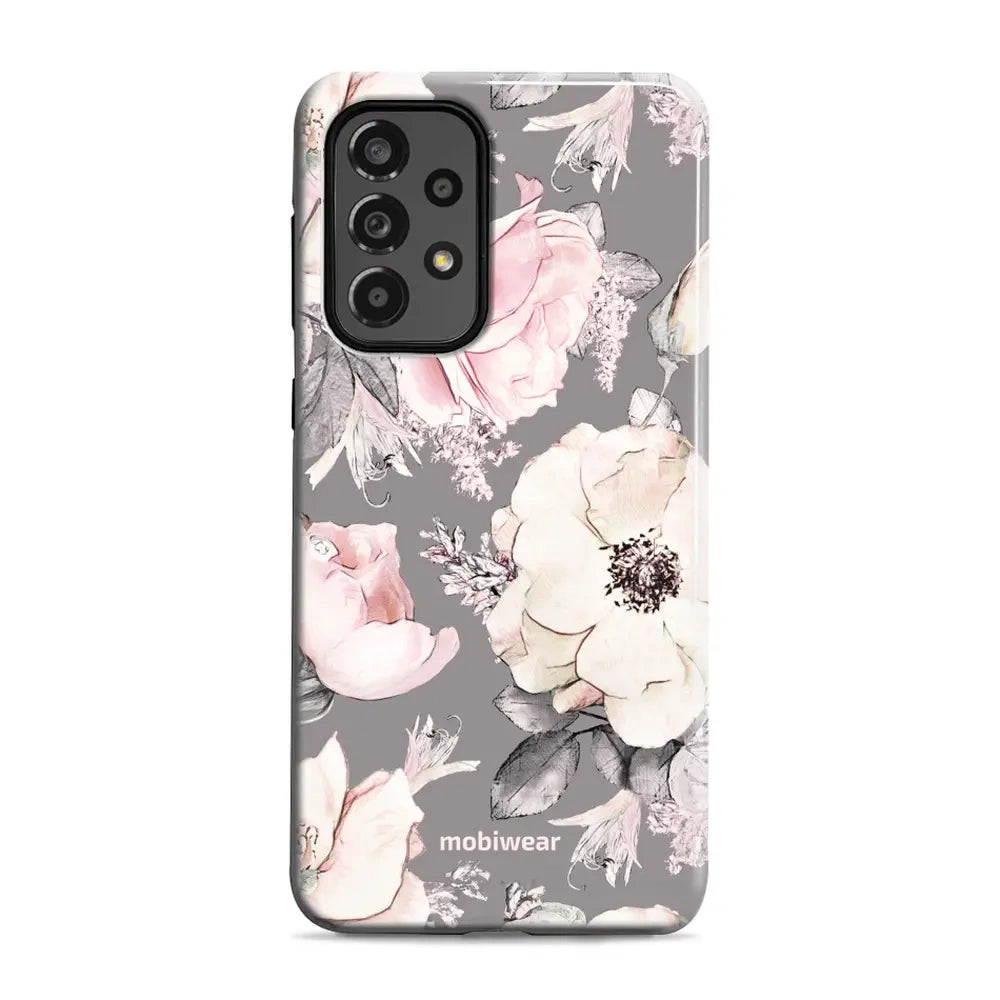Handyhülle für Galaxy A33 5G, Mobiwear Elite Pro, Rosa-Blumig