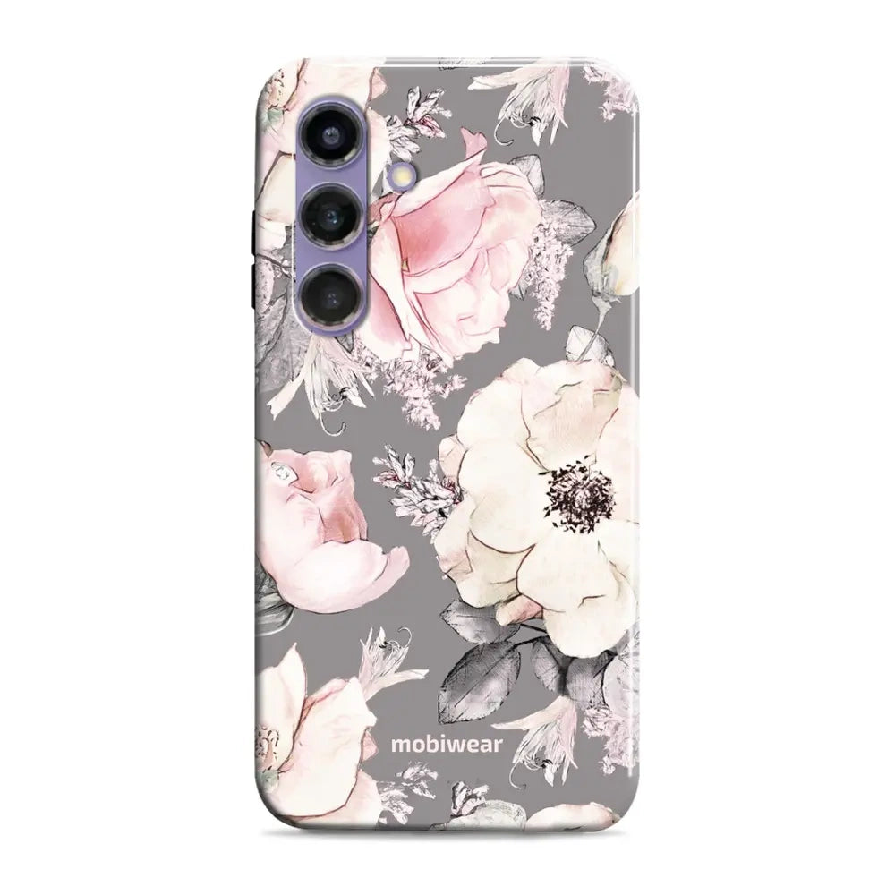 Handyhülle für Galaxy S24 Plus, Mobiwear Elite Pro, Rosa-Blumig