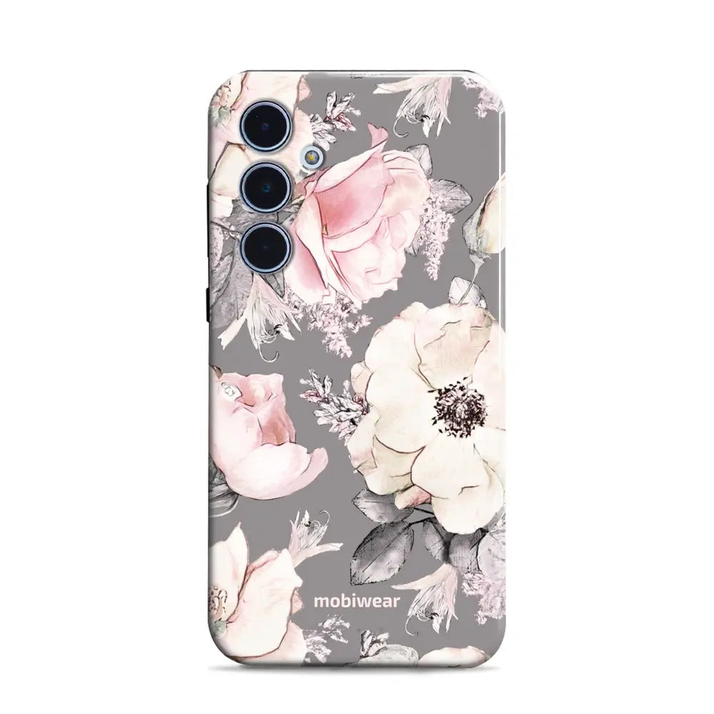 Handyhülle für Galaxy A35 5G, Mobiwear Elite Pro, Rosa-Blumig