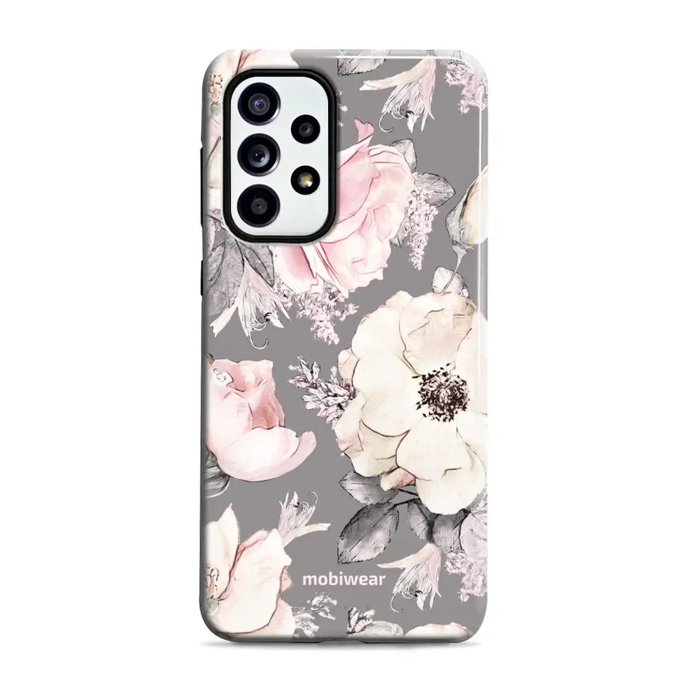 Handyhülle für Galaxy A52, Mobiwear Elite Pro, Rosa-Blumig