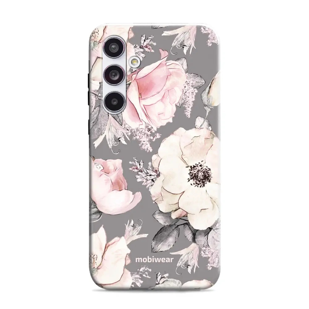 Handyhülle für Galaxy A55 5G, Mobiwear Elite Pro, Rosa-Blumig