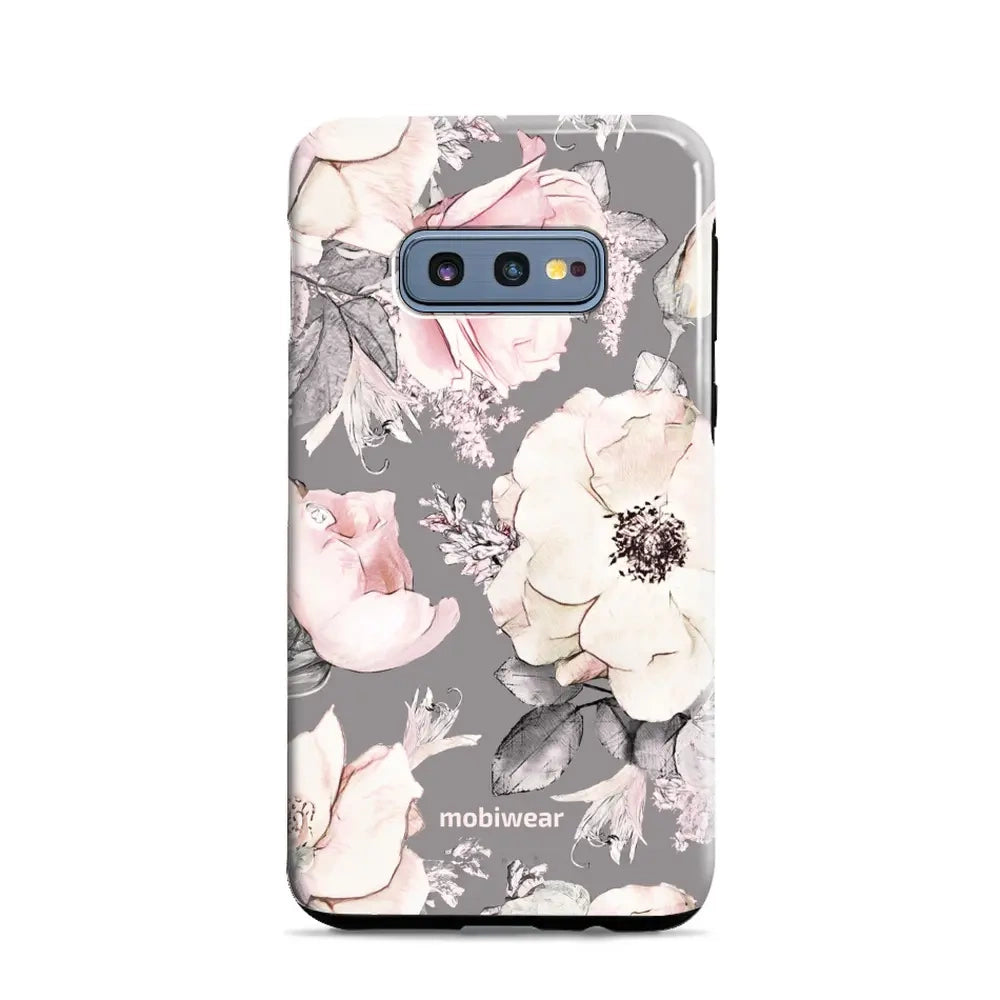 Handyhülle für Galaxy S10e, Mobiwear Elite Pro, Rosa-Blumig