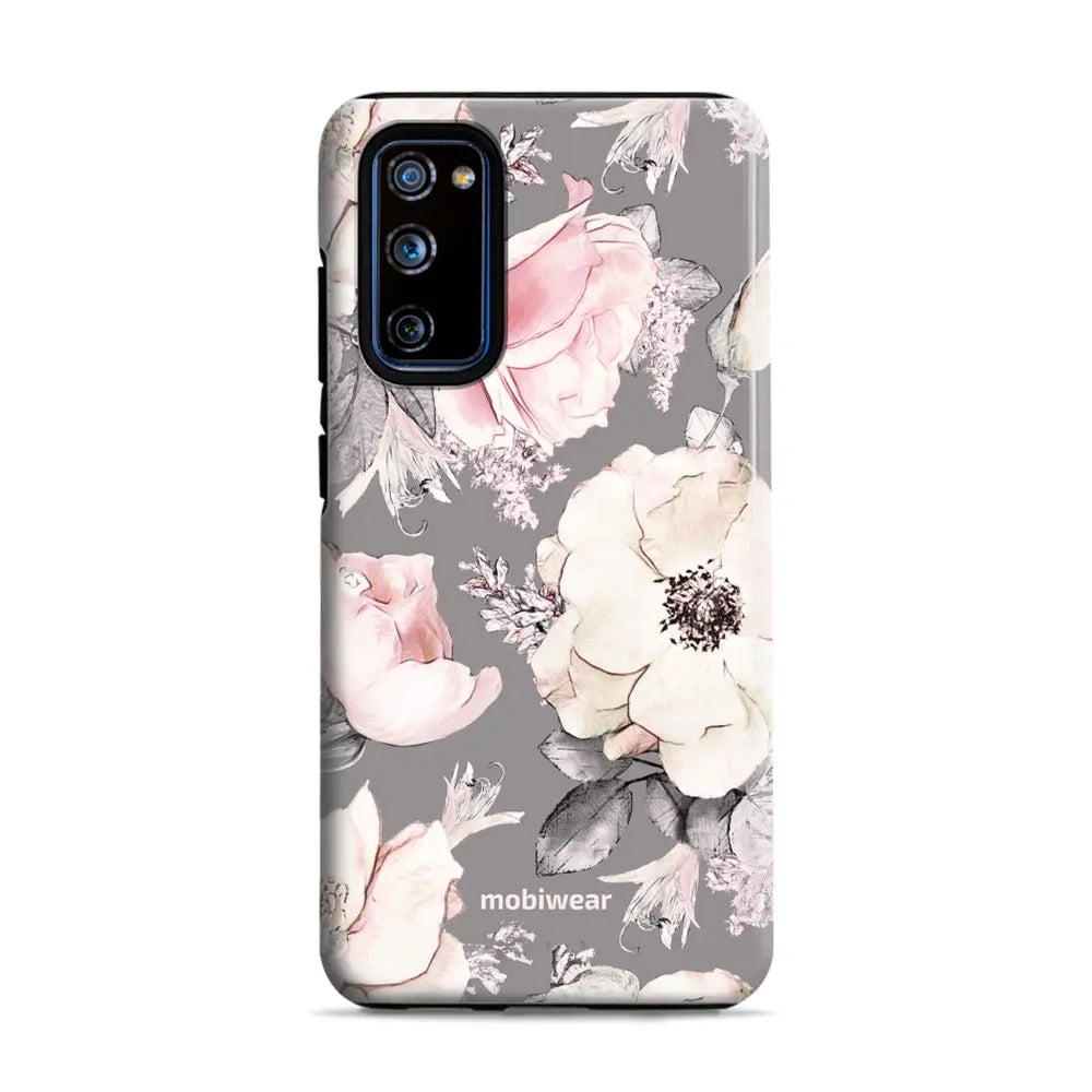 Handyhülle für Galaxy S20 FE, Mobiwear Elite Pro, Rosa-Blumig