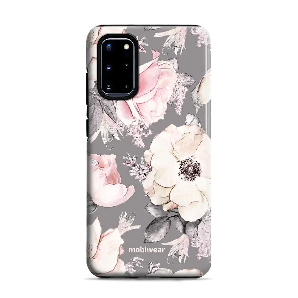 Handyhülle für Galaxy S20 Plus, Mobiwear Elite Pro, Rosa-Blumig
