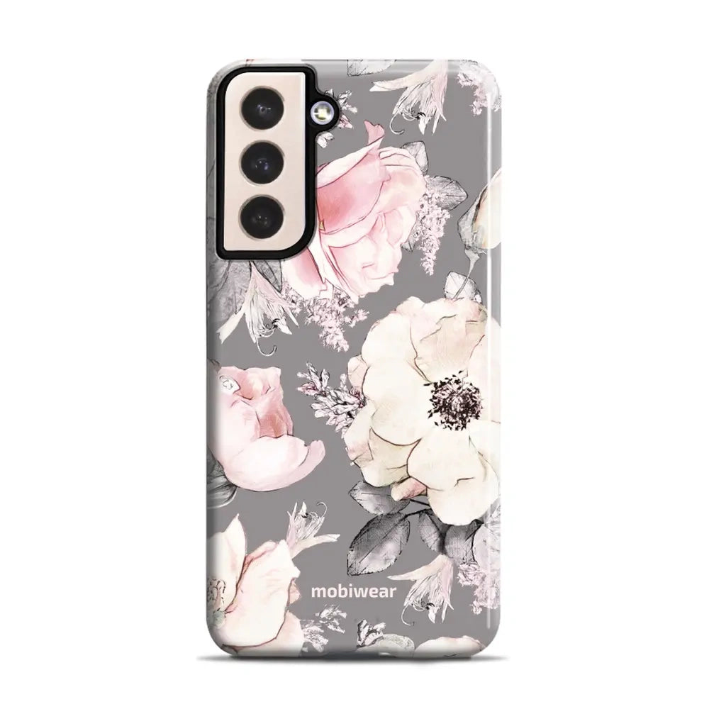 Handyhülle für Galaxy S21 Plus, Mobiwear Elite Pro, Rosa-Blumig