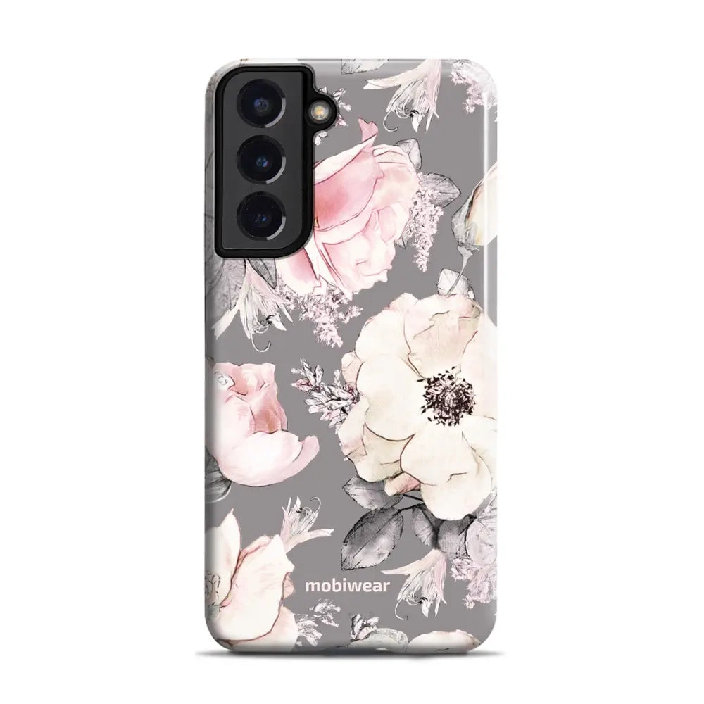 Handyhülle für Galaxy S22 Plus, Mobiwear Elite Pro, Rosa-Blumig