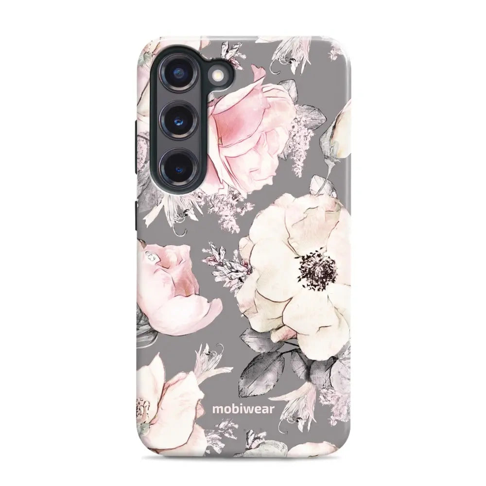 Handyhülle für Galaxy S23 Plus, Mobiwear Elite Pro, Rosa-Blumig