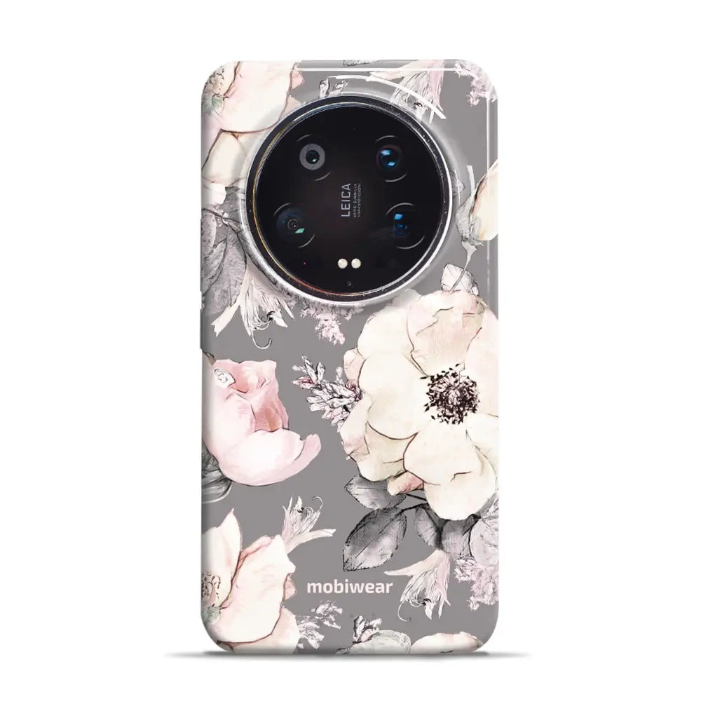 Handyhülle für Xiaomi 14 Ultra, Mobiwear Elite Pro, Rosa-Blumig