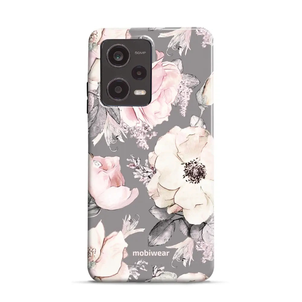 Handyhülle für Xiaomi Redmi Note 12 Pro 5G, Mobiwear Elite Pro, Rosa-Blumig