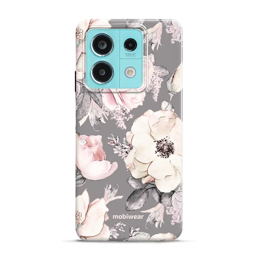 Handyhülle für Xiaomi Redmi Note 13 5G, Mobiwear Elite Pro, Rosa-Blumig