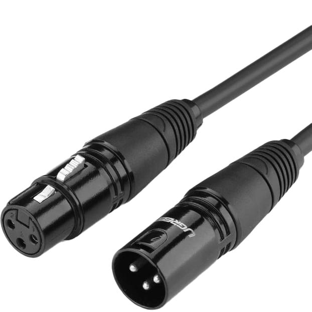 Ugreen Audio / Verlängerungs / Mikrofonkabel XLR (weiblich) - XLR (männlich), 1 m, Schwarz