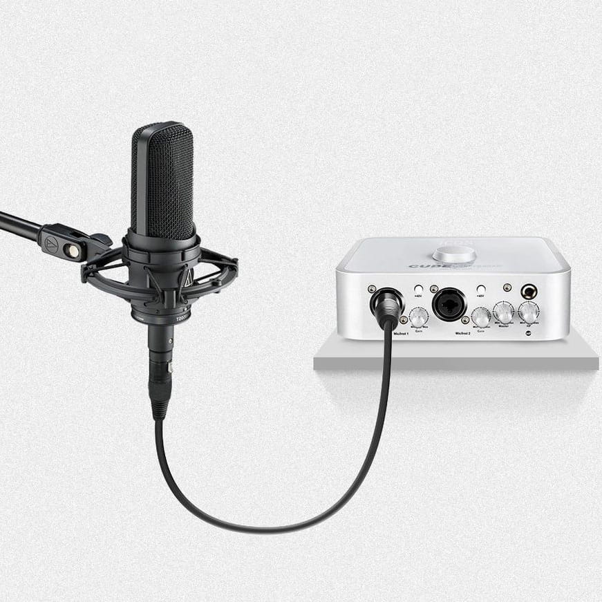 Ugreen Audio / Verlängerungs / Mikrofonkabel XLR (weiblich) - XLR (männlich), 1 m, Schwarz
