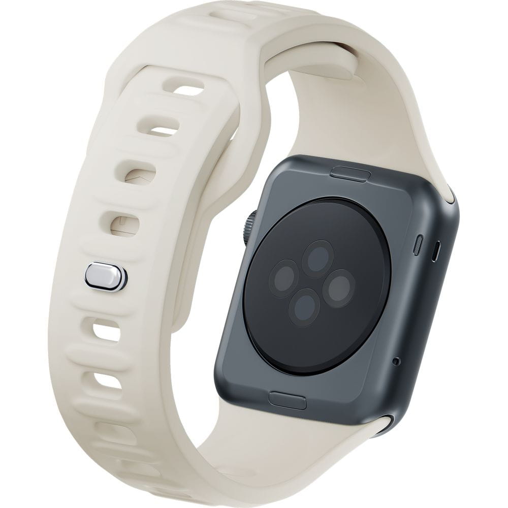 Armband für Apple Watch 49/46/45/44 mm, 3mk Silicone Watch Strap, Creme