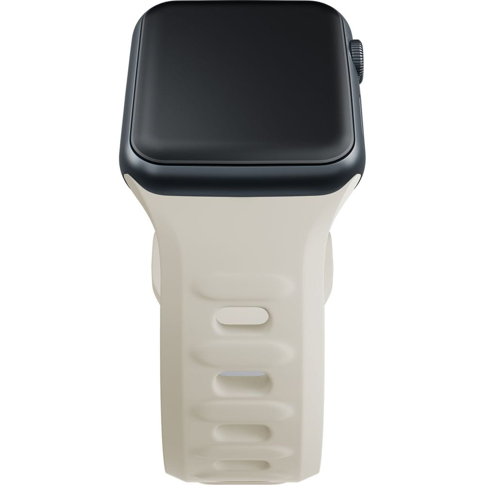 Armband für Apple Watch 49/46/45/44 mm, 3mk Silicone Watch Strap, Creme