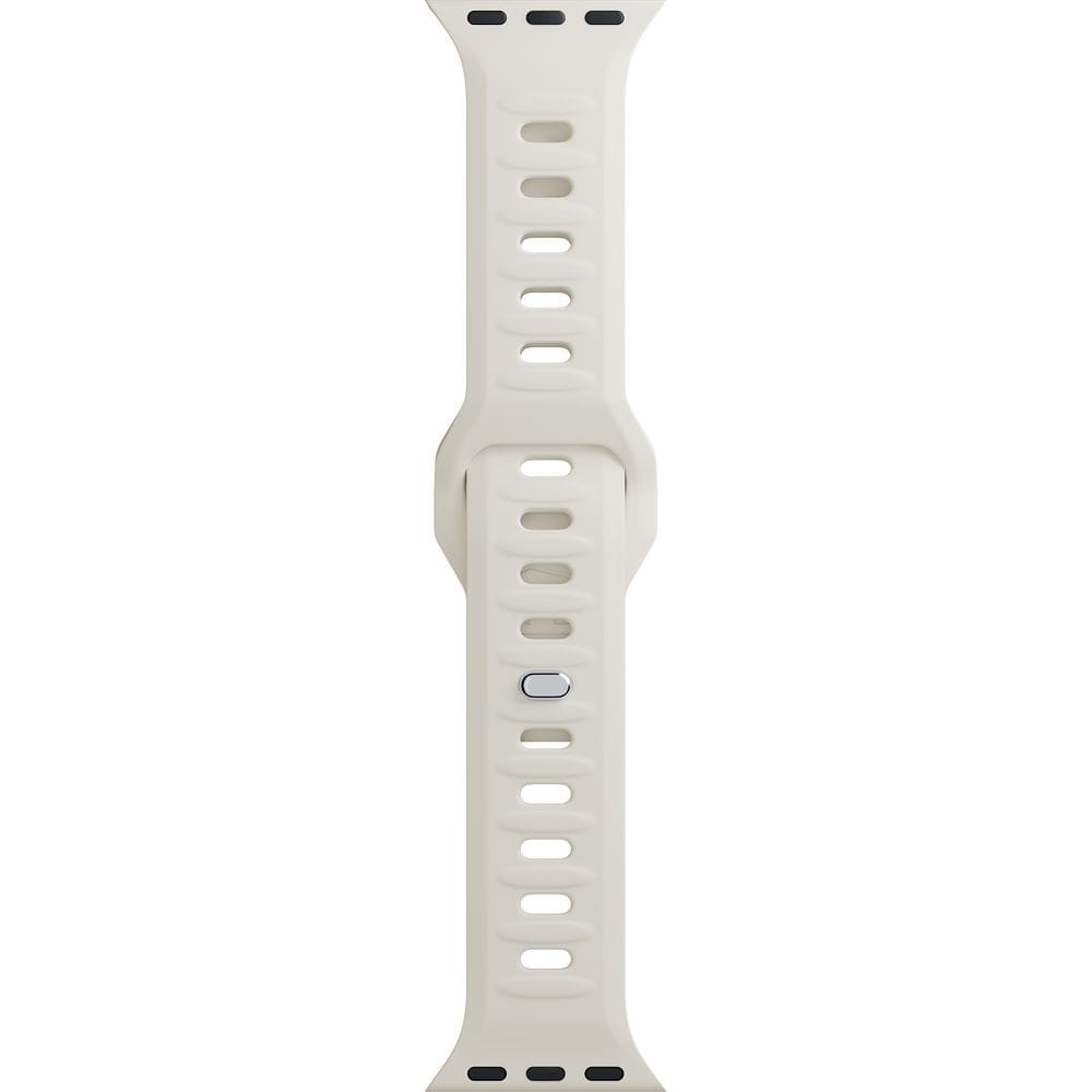 Armband für Apple Watch 49/46/45/44 mm, 3mk Silicone Watch Strap, Creme