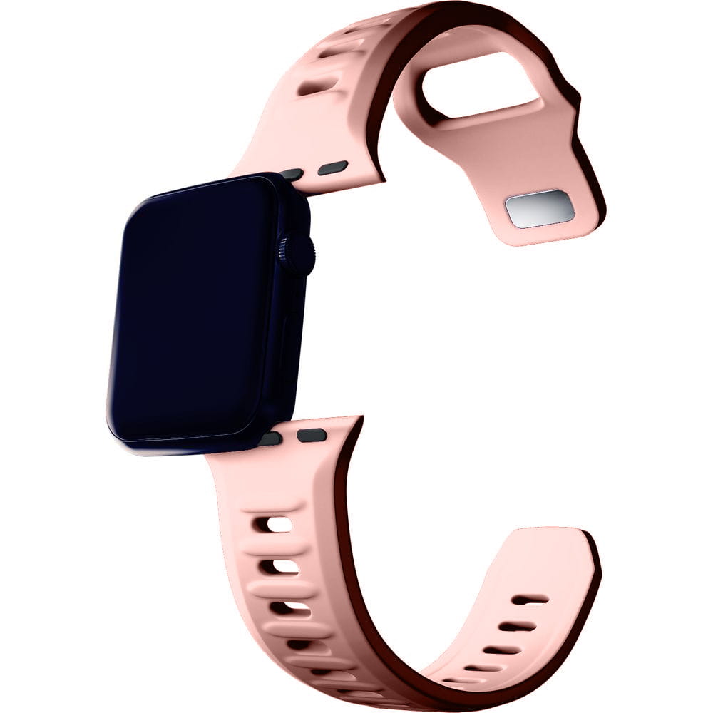 Armband für Apple Watch 49/46/45/44 mm, 3mk Silicone Watch Strap, Rosa